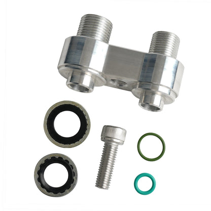 AC Compressor Adapter for LS GM R4 Fitting CNC Aluminum Straight Adapter