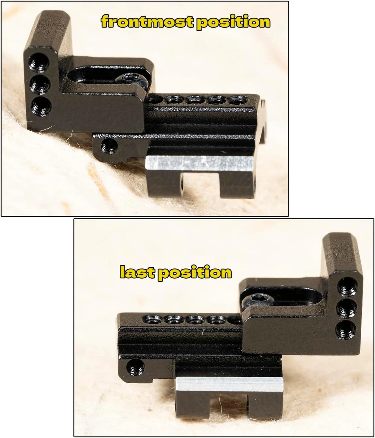 RampCrab Rear Axle Truss Upper Links Mount for SCX24 AX24 RC 2 Sets, Black