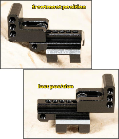 RampCrab Rear Axle Truss Upper Links Mount for SCX24 AX24 RC 2 Sets, Black