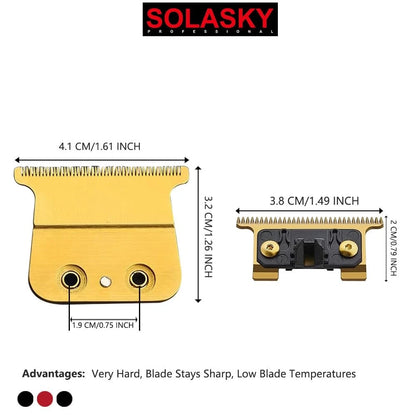 SOLASKY FX707 Replacement Trimmer Ceramic Blades Compatible with BaByL gold