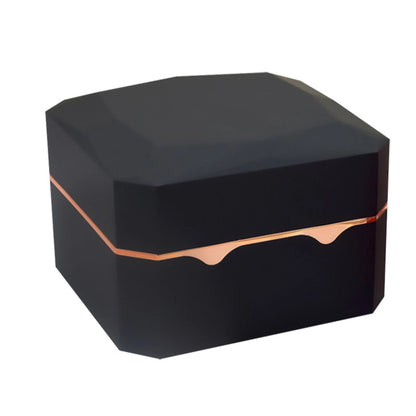 LED Light Watch Case Antidust Display Storage Holder Luxury Jewelry Box Black/
