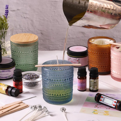 DARJEN Candle Making Kits for Adults - 2.5LB, Amber+Pink+Blue+Green