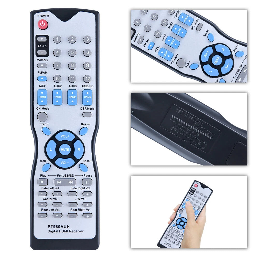 Remote Control For Pyle Digital HDMI Receiver Amplifier Receiver PT980AUH