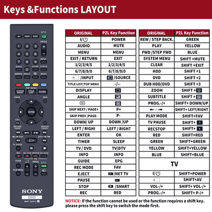 RMT-D251O Remote Control For Sony HDD DVD RDRHXD890 RDRHXD990