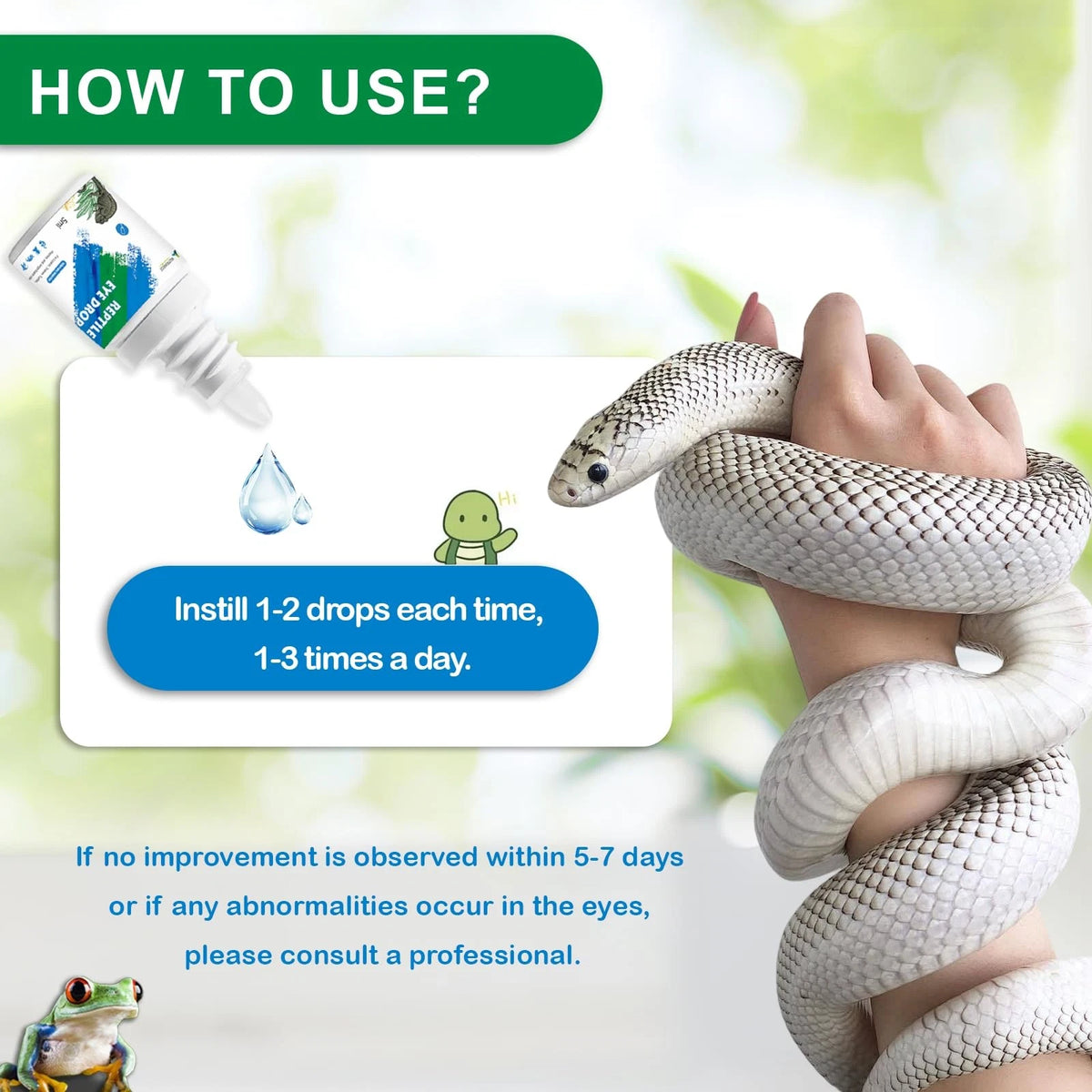 NUTRIARISE Reptile Eye Drops | Gentle Cleanser for Bearded 5ml, colorless