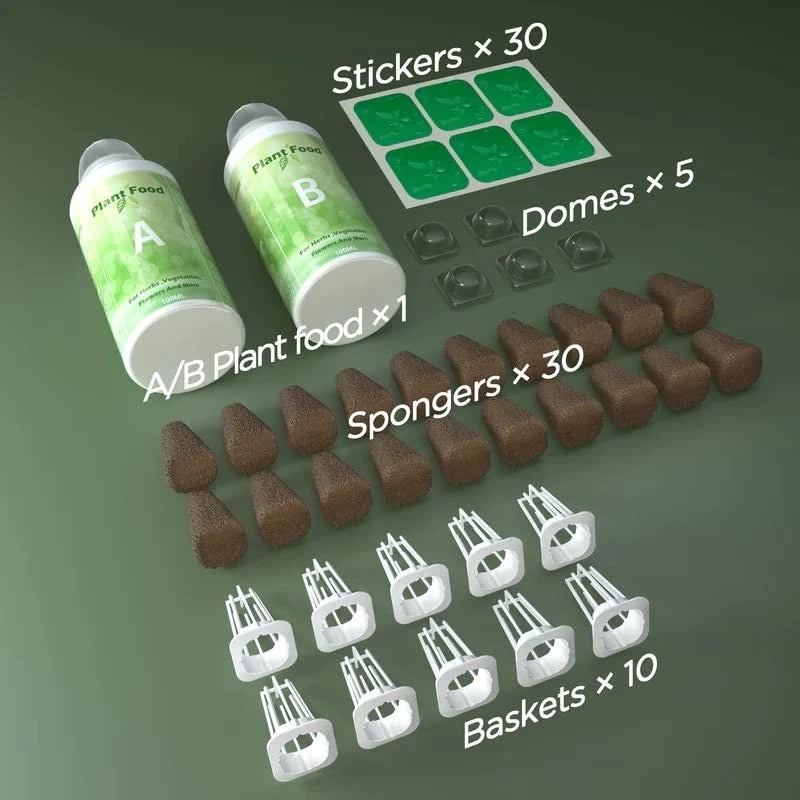 LETPOT 77 Pcs Seed Pod Kits, Square Grow Anything Kit for 77 PCS, White