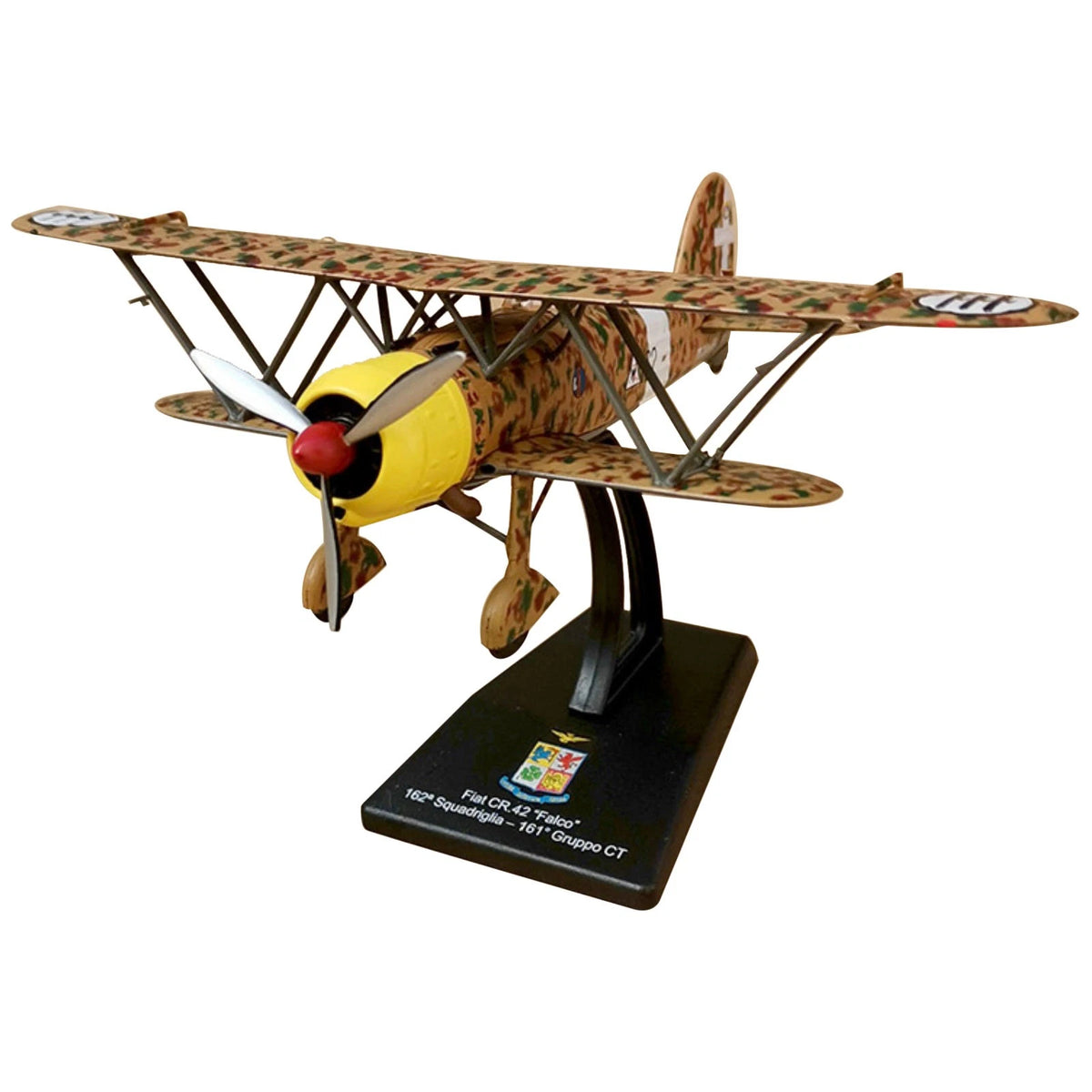 Version 11cm Diecast Alloy 1/72 Scale WWII Italian FIAT CR.42 Falco Model