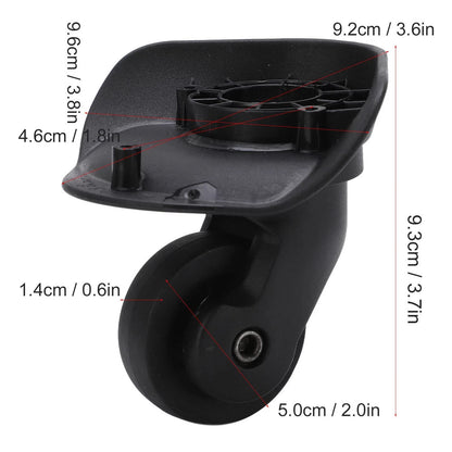 Leapiture A23 Luggage Wheels Replacement Mute Swivel Suitcase Casters 1 Black