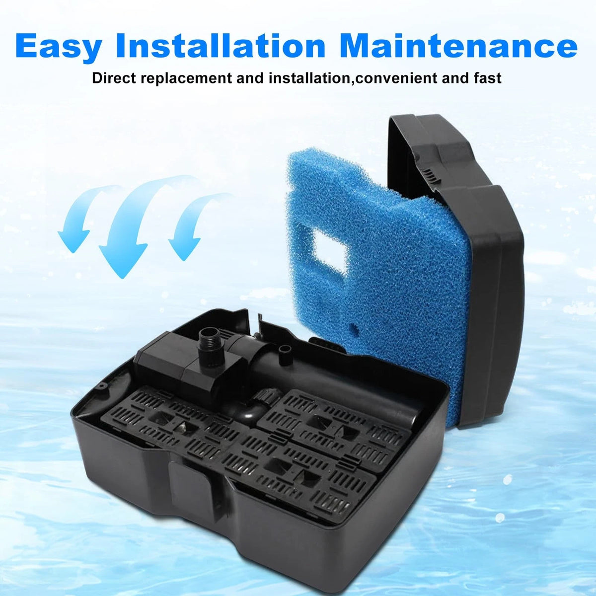 Kscjdg Pond Filter Pad Fountain Sponge Replacement CUF-6000 blue