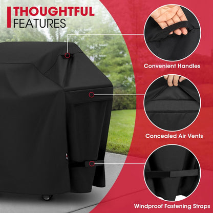 Unicook Grill Cover 55 Inch for Outdoor Grill, Heavy 55 x 23 x 42 inch, black