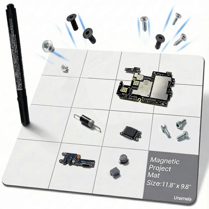 Magnetic Mat, Project Unamela Large Size 9.8" x 11.8", White