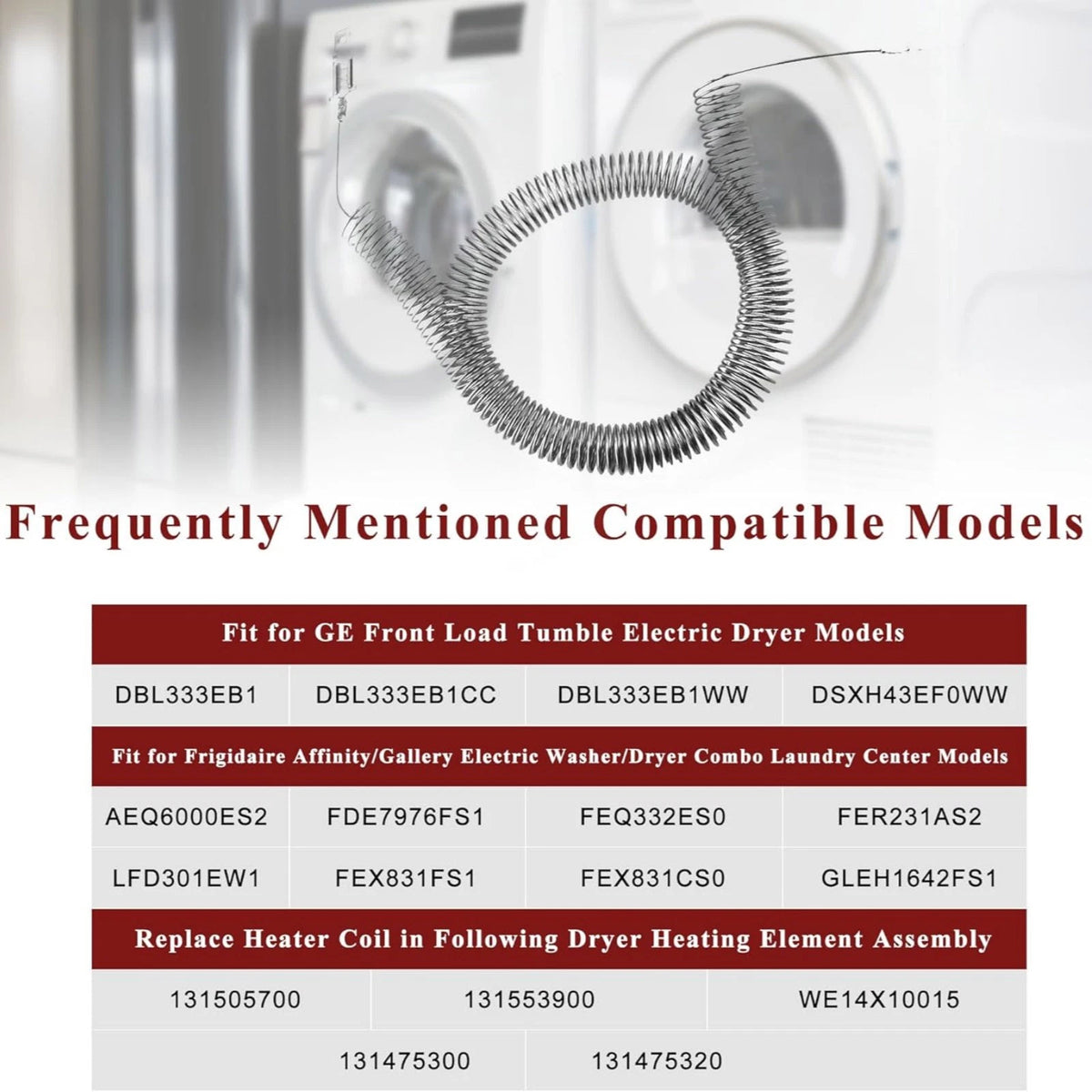 Dryer Heating Element Restring Coil AH451032 For Frigidaire Dryer Model Part