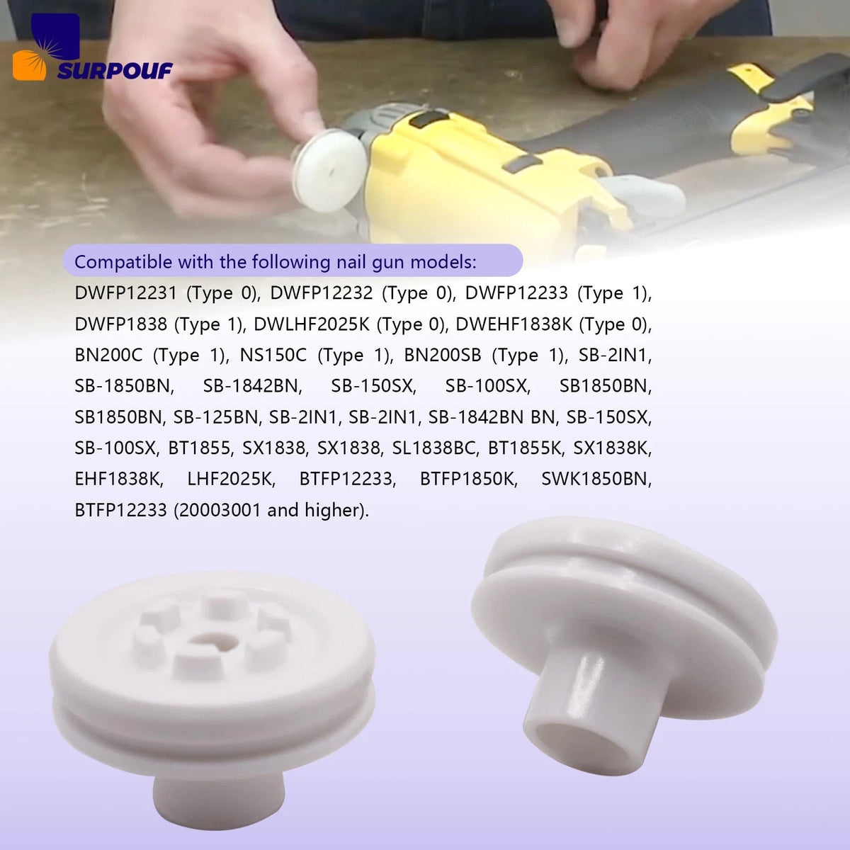 180450-S Head Valve (2Pack) Fits for Replacement Bostitch as pic