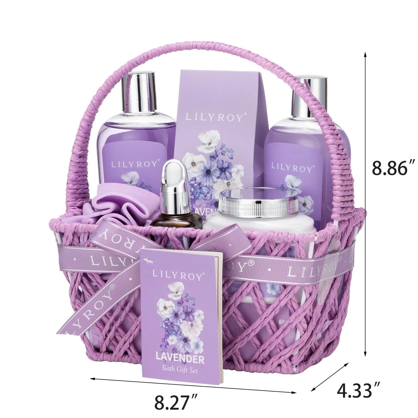 Spa Gifts Set, Birthday Gift for Mom - Lavender Baskets Purple