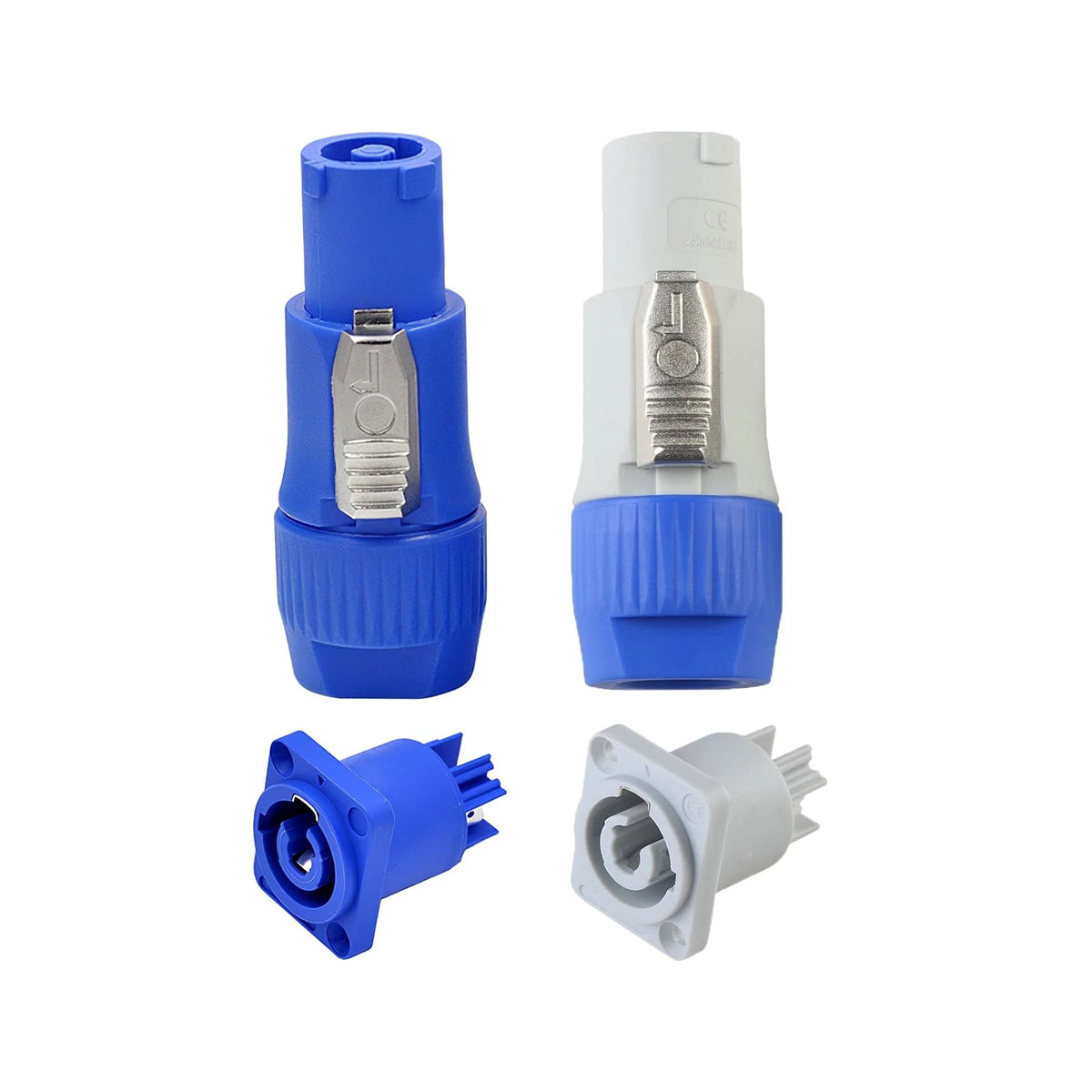 Powercon Connector Input/Output Set - Standard, 1 Blue+1 White