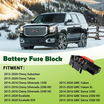 Battery Distribution Fuse Block Compatible with 2015-2020 Chevrolet Black