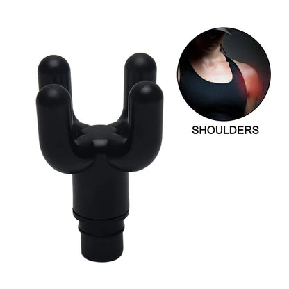 9Pcs Replaceable Massage Gun Heads - Deep Tissue free size, Black + Yellow