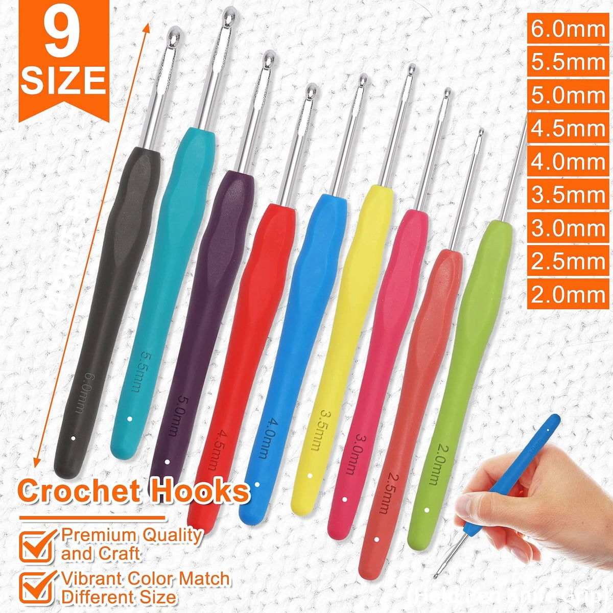 XSEINO Crochet Kit with Hooks Yarn Set - Premium Kit-40Colors