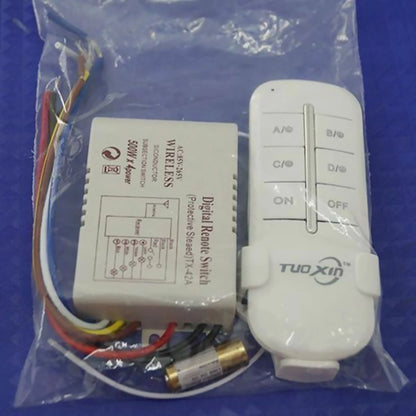4 Way Light Lamp Digital Wireless Remote Controller Switch ON/OFF 110-240V  F