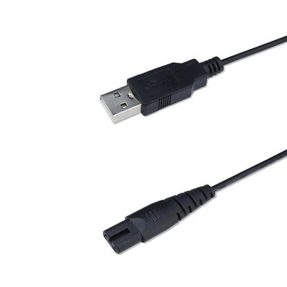 Replacement USB Cable for Shaver Charger DC 12-24V 1A Power Cord 124 cm Long