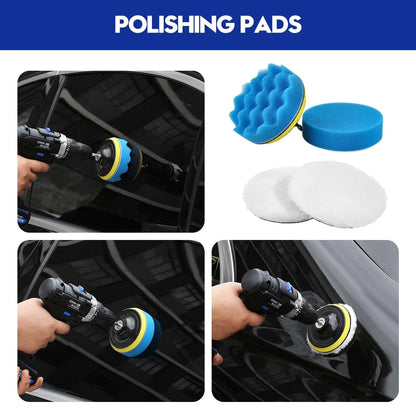 Qydipclin 45Pcs Car Detailing Kit, Brush Set, 45pcs, Blue