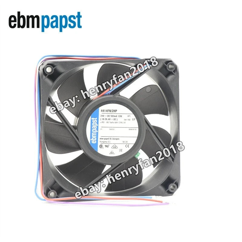 Ebmpapst 4414FN/2HP Axial Fan 24VDC 500mA 12W 120*120*25mm Cooling Fan