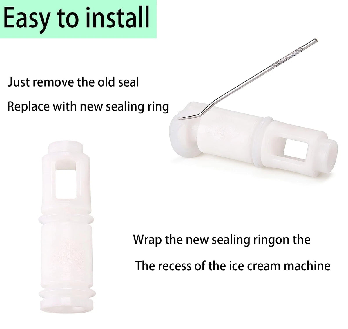 extrusion head gaskets for GreenPan Frost Ice Cream Maker & Slushie 2, White