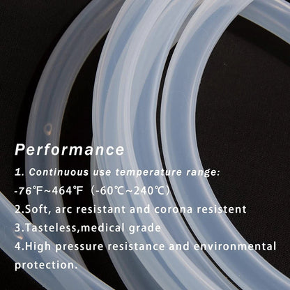 Quickun Pure Silicone Tubing, 5mm ID x 8mm OD High 5mmx8mm, 9.84Ft (3meters)