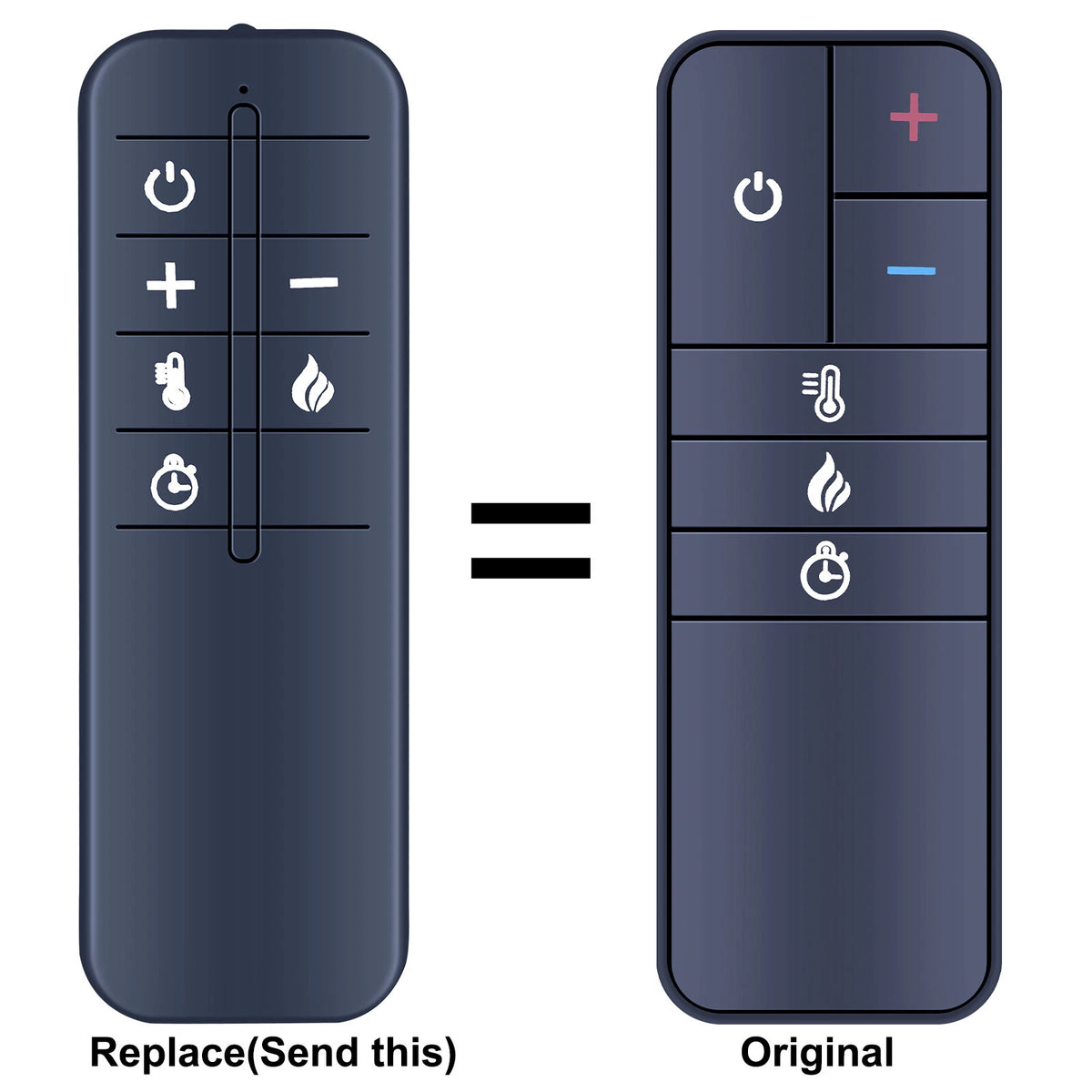 For Whalen Electric Fireplace Heater Remote Control WSLWFP48-5 WSLWFP54-6