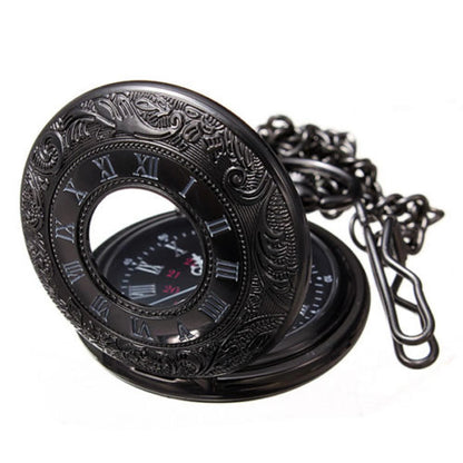 Vintage Retro Steampunk Pocket Watch Vintage Quartz Pendant Necklace Chain Gift