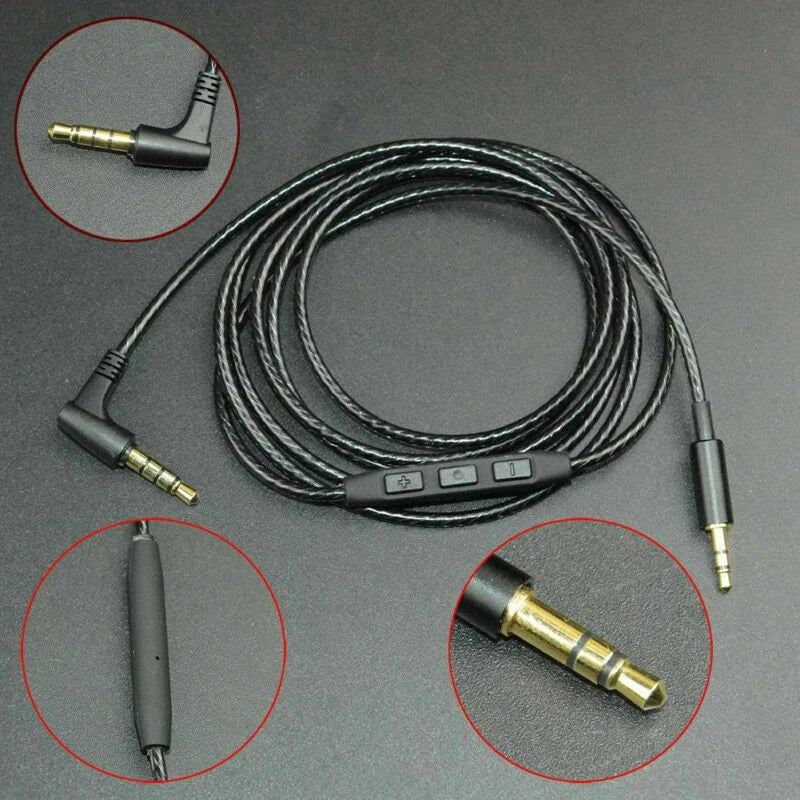 3.5mm To 2.5mm Audio Cable w/ Control For AKG K450 K451 K452 K480 Q460 Headset