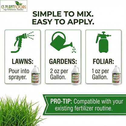 GS Plant Foods Humic Acid Soil Amendment – Leonardite-Derived Liquid 36 OZ