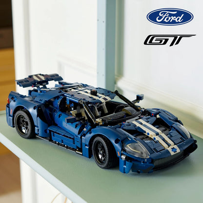 LEGO Technic 2022 Ford GT Building Set for Adults - Collectible Blue,white