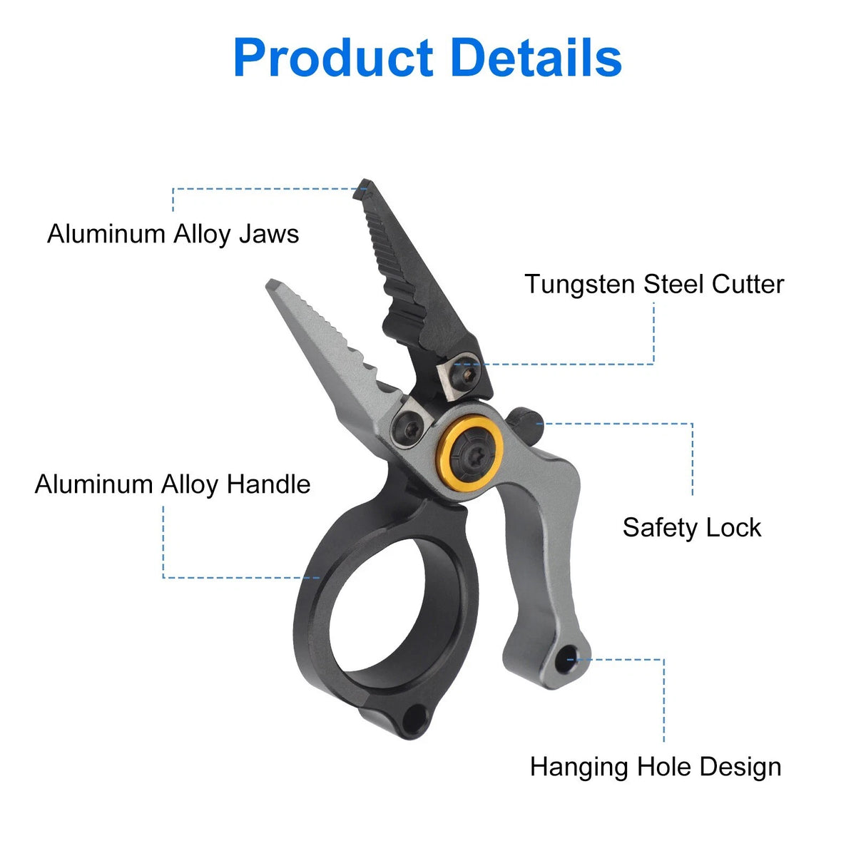 Durable Mini Fishing Pliers Scissors Line Cutter Hook Remover Split Ring Tool