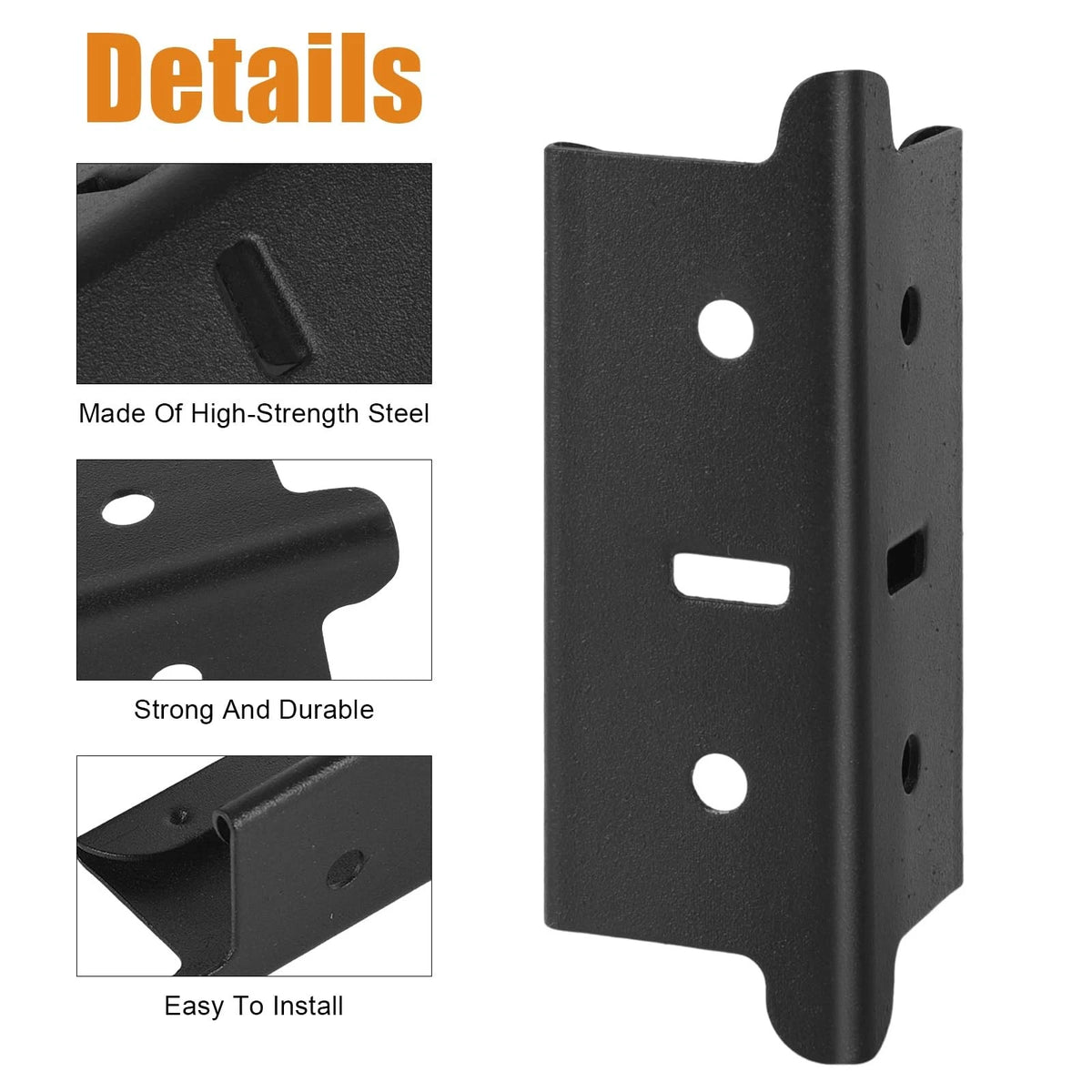 4 Pcs 1.25 In Post Coupling Compatible With Muscle Rack, Coupler, black