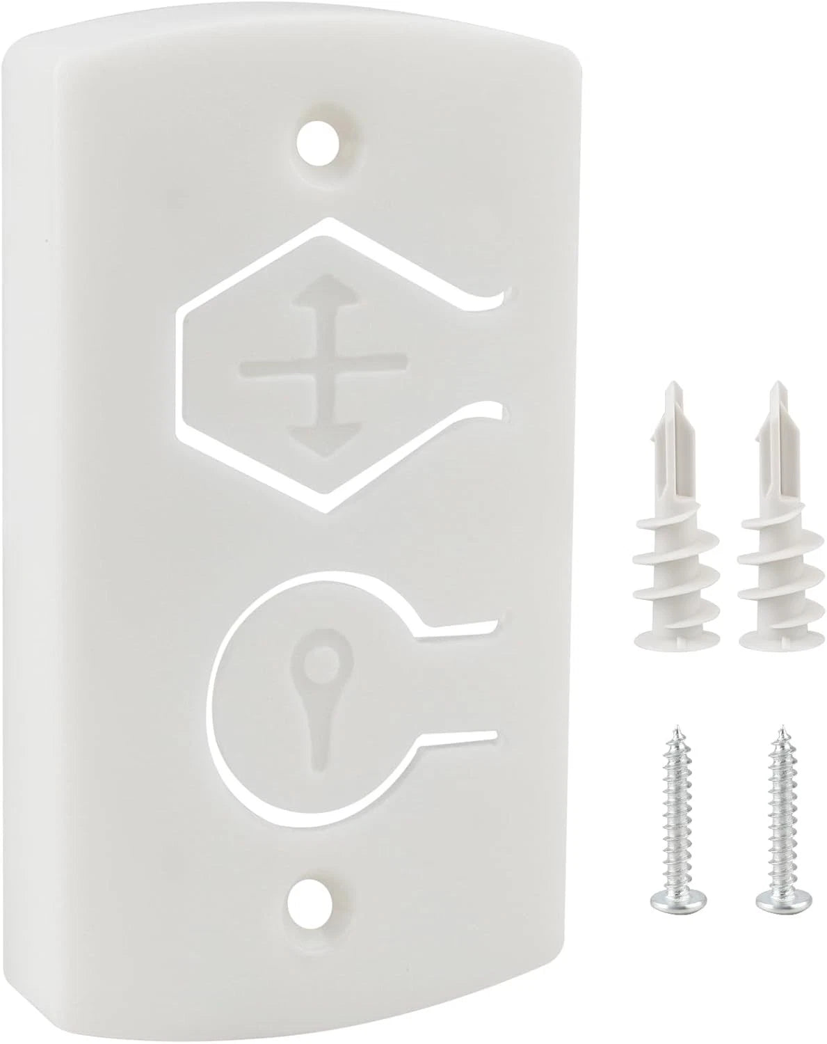 White Two Button Cover Plate, Opener Wall Control for Wayne