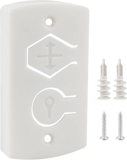 White Two Button Cover Plate, Opener Wall Control for Wayne
