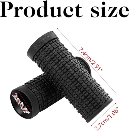 1 Pair MTB Bike Short Handlebar Grips 20x74mm/0.78x2.91inch, Normal, Black