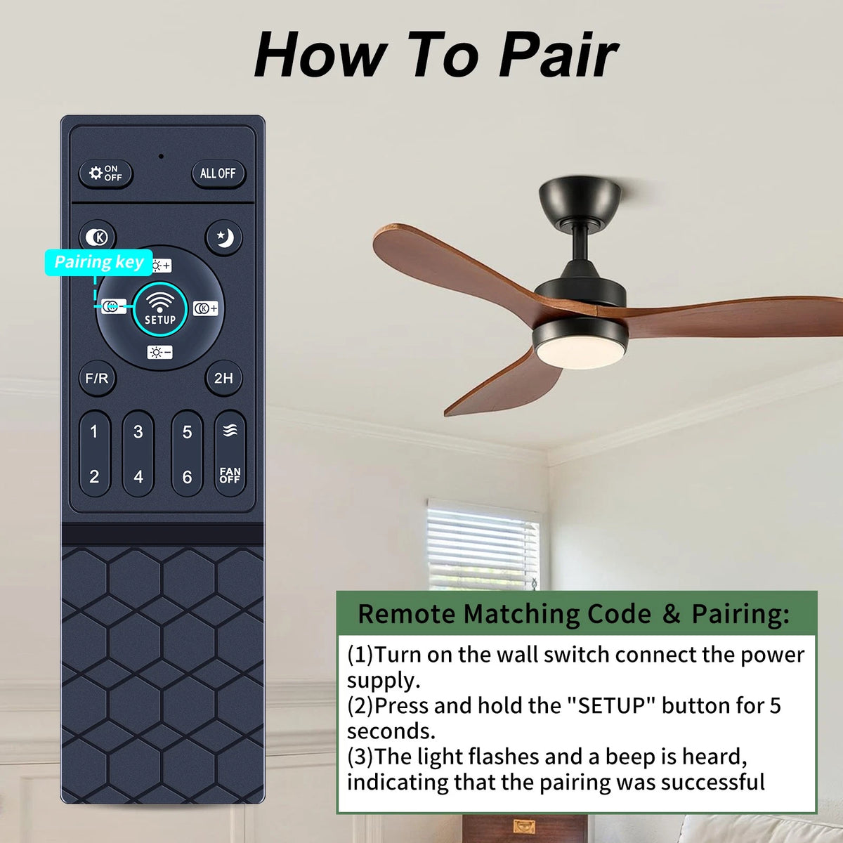 Remote Control For ZHMDJDSH ADH-CFL06 ADH-CF07 / Ayaoty SY-81 SY-65 Ceiling Fan