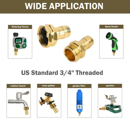 LIULO TOOL Garden Hose Repair Kit, 3 Sets Aluminum Alloy 3 Sets, Silver, Gold