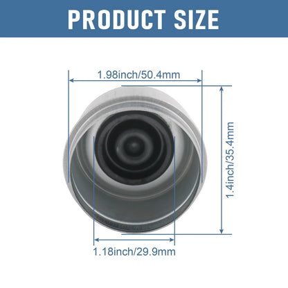 JDMSPEED 2pcs 1.98'' Trailer 1.98" Wheel Hub with Extra 2 Rubber Plugs