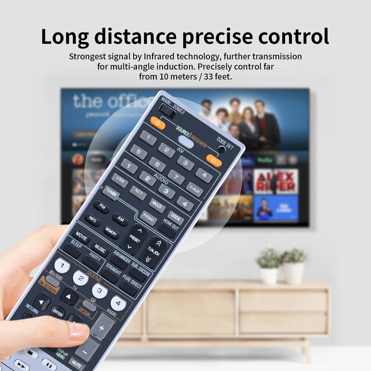 RAV347 WT92830 Remote Control For Yamaha Audio Receiver RX-V1067 RXV1067
