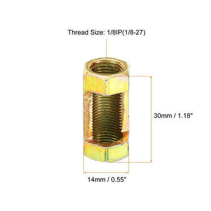 PATIKIL 1/8IP(1/8-27) Hex Coupling Nut, 10 Pack Female 1/8-27, off-white