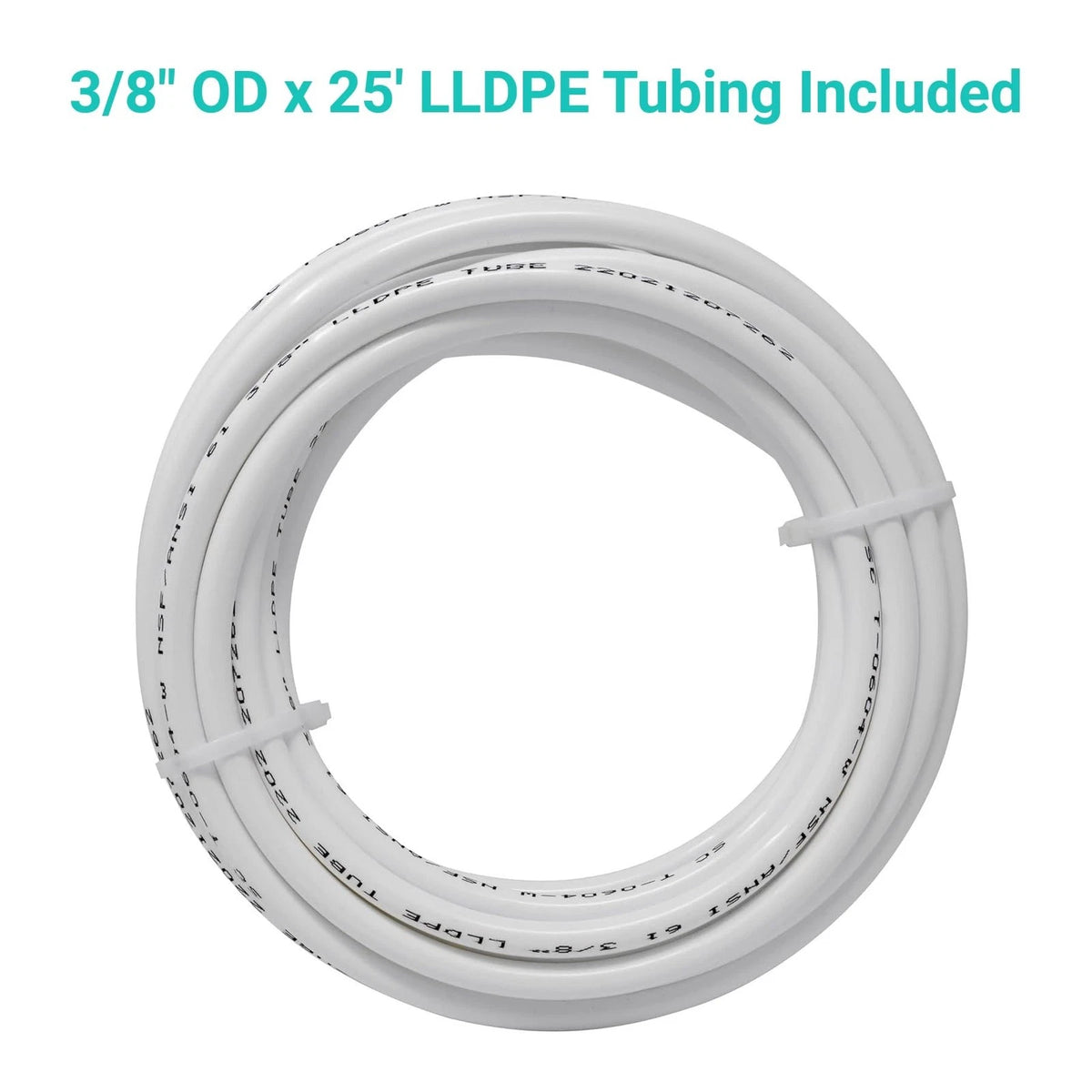 Metpure Ice Maker Fridge Install Kit - 3/8" Valve & Supply Line, brass, white