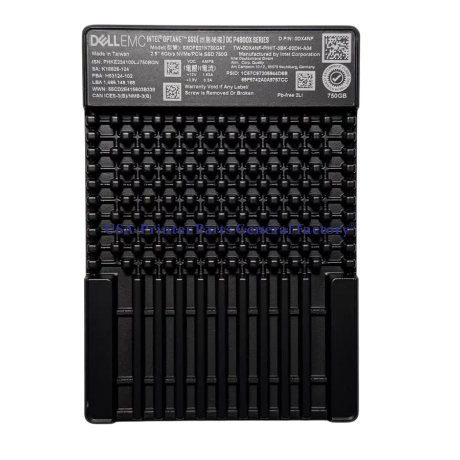 DELL P4800X 750GB Optane SSD DC SSDPE21K750GA U.2 2.5" 6Gb/S Nvme/PCIe