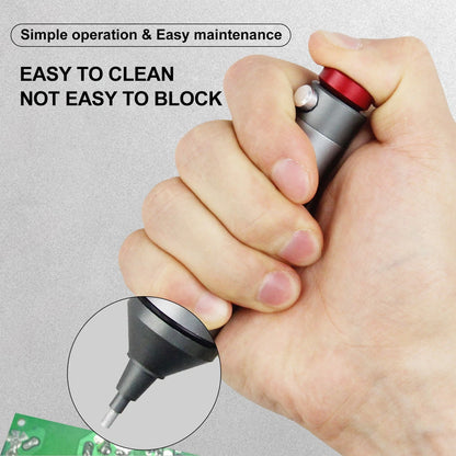 Silver Silicone Tip Solder Sucker Pump Remover Engineer Desoldering Pump Tool
