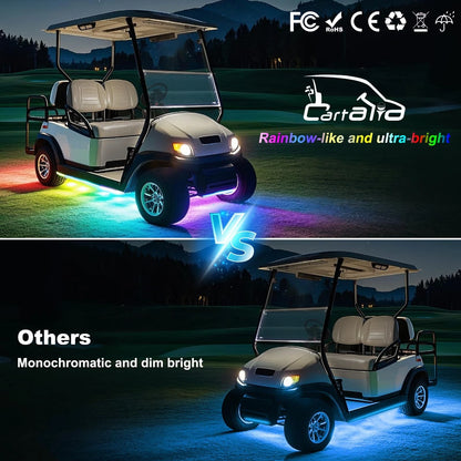 Cartalia Golf Cart Underbody LED Lights 4Pcs, 12V - 80V 4 PCS, Multi-Color