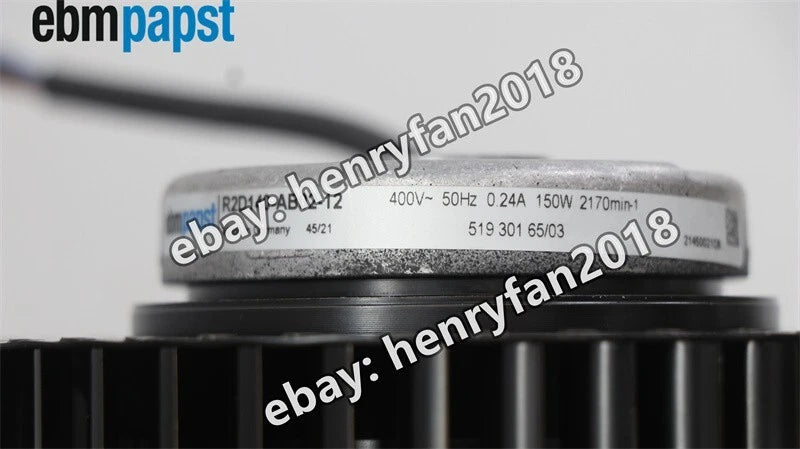 Ebmpapst R2D140-AB02-12 Centrifugal Fan AC 400V 50Hz 0.24A 150W Cooling Fan