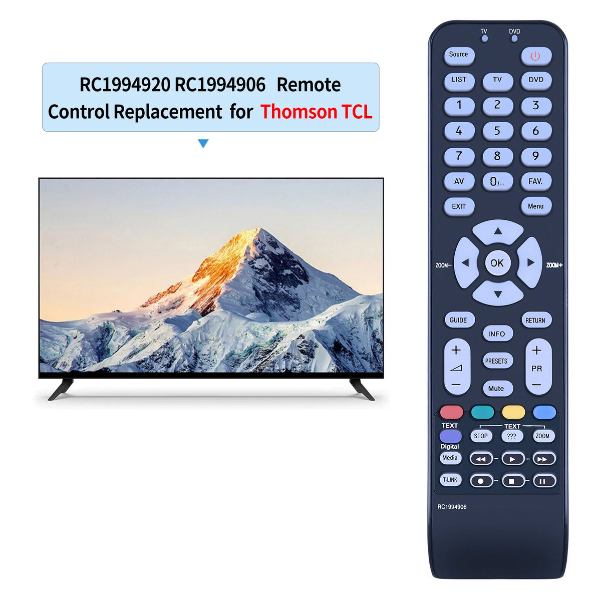 RC1994906 Remote Control For Thomson LCD TV 22E92NH22 26E92NH22 32E92NH22