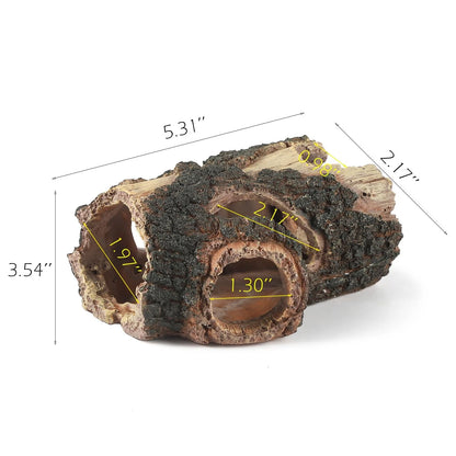 IBWell Aquarium Wood Fish Tank Decorations，Resin Fake 5.3"*2.0"*8.9", Log